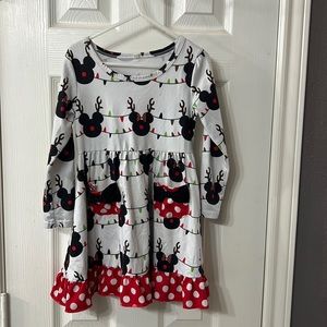 Boutique made Christmas Minnie Mouse dress. Size 3T.